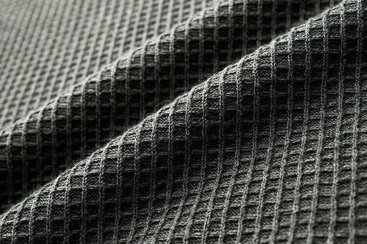 Herrenbekleidung Herren Retro Waffelstruktur Schulter Fitness Gestricktes Kurzarm-T-Shirt Casual_voghion.com