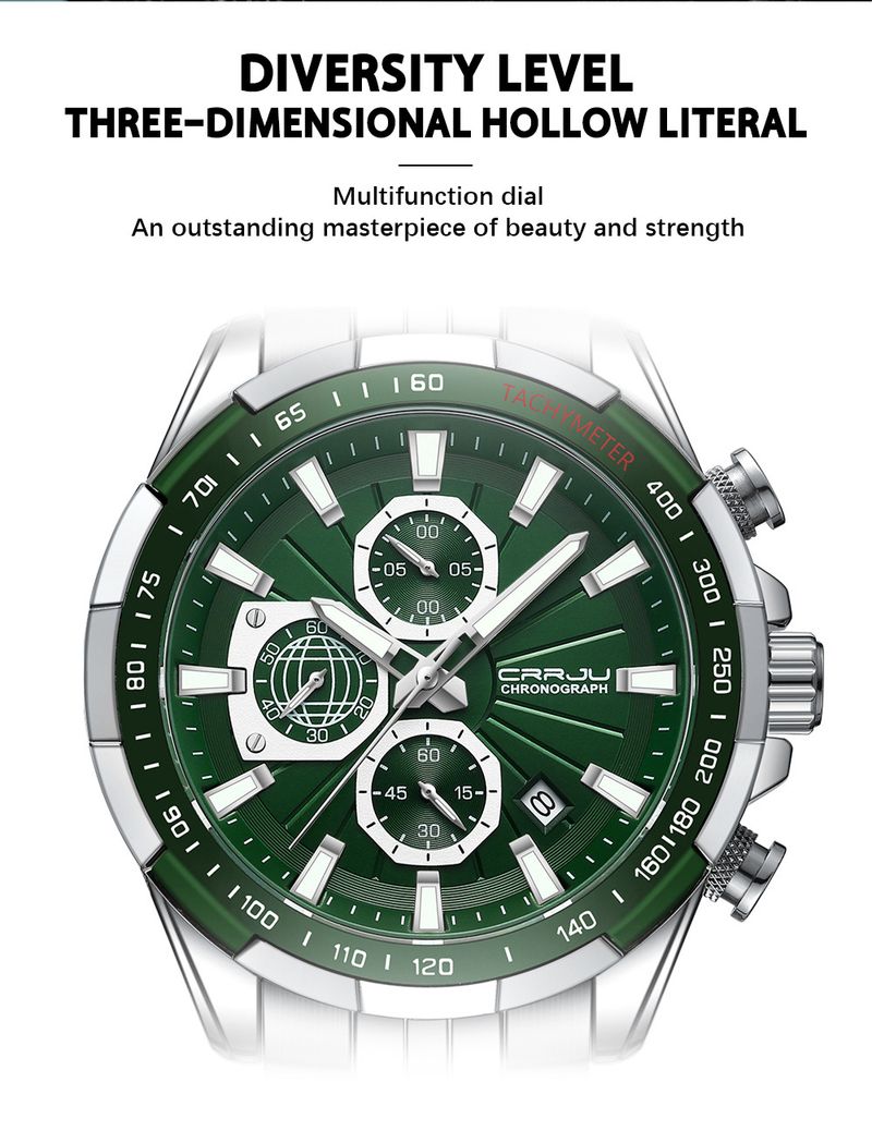 Men's Stainless Steel Quartz Watch With Date Function, Water Resistant, Mineral Crystal, Business Casual Style Men's Watch Foreign Trade Watch_voghion.com