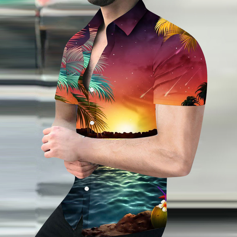 Poletna nova moška majica s kratkimi rokavi s 3D digitalnim tiskom in večjo velikostjo za prosti čas_voghion.com