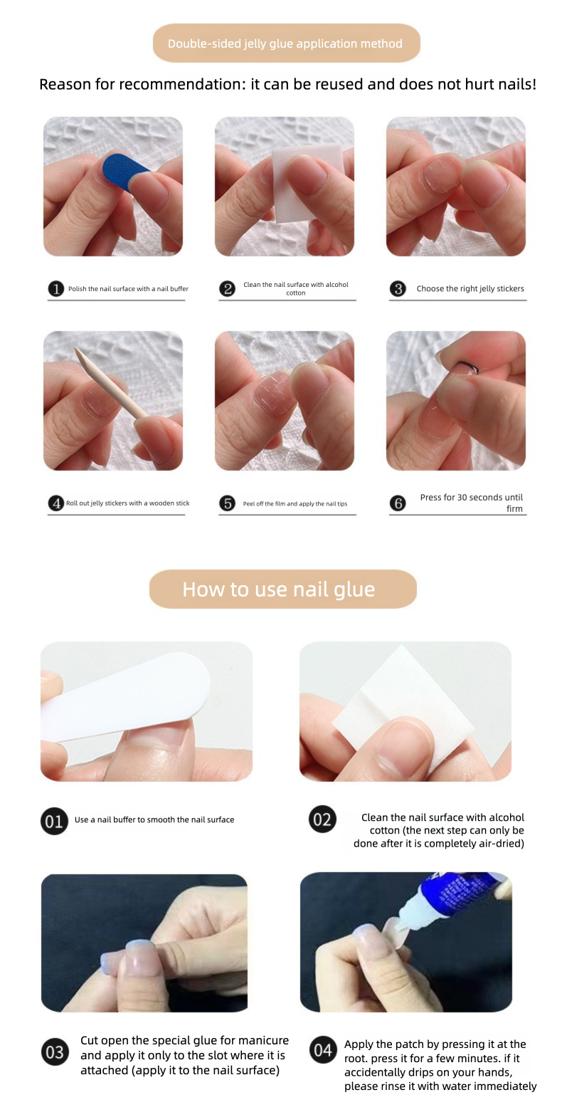 Moonlight Cat Eye Gradient Pure Desire Art Versatile Illuminante Unghie Indossabili Punte per Unghie Pre-realizzate all'Ingrosso_voghion.com