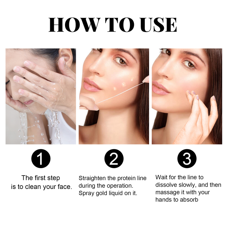 Protein Lifting Thread Kit Face Lift Plump Silk Protein Line Carving Anti Aging Firming Fade Fine Wrinkle Serum Skin Care Female_voghion.com