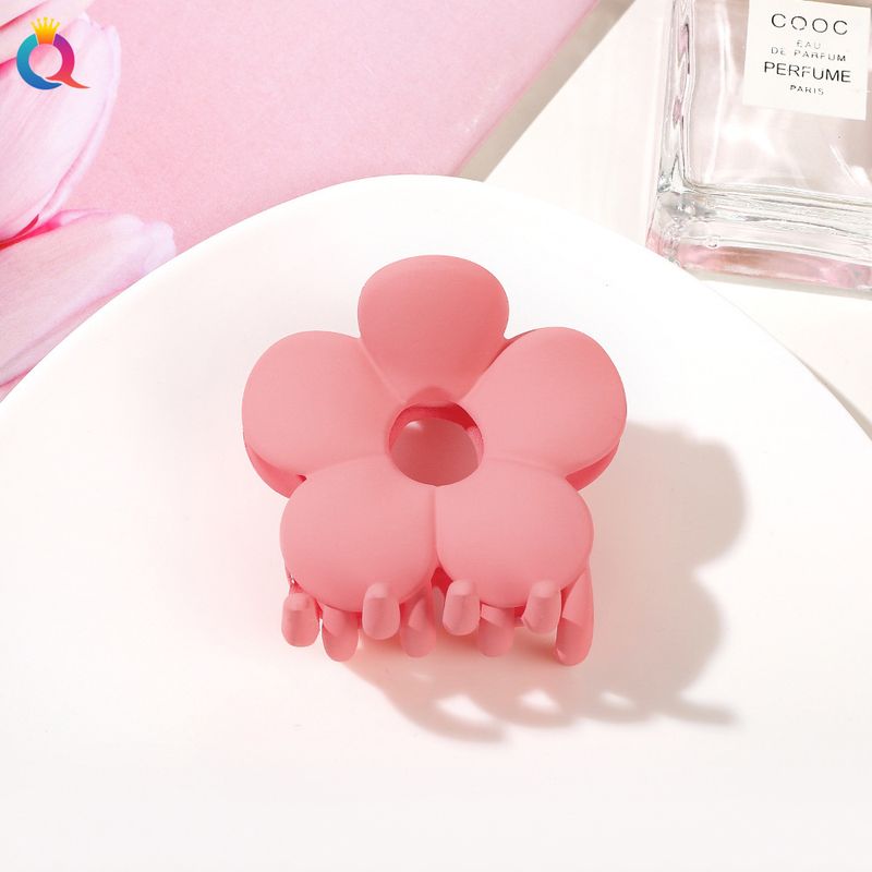 Fermagli per capelli rosa estetici per donna - Fermagli grandi antiscivolo per coda di cavallo, chignon e acconciatura raccolta (12 cm, finitura opaca morbida, motivi floreali e geometrici)_voghion.com