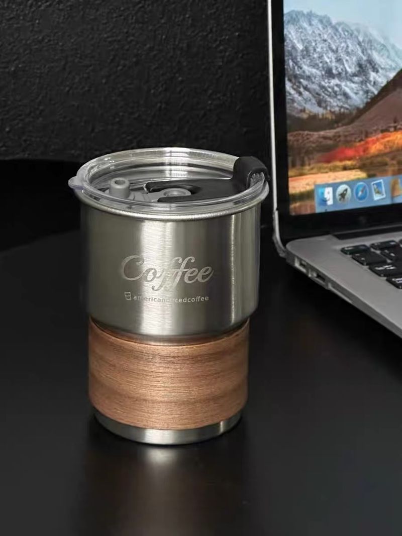 QFV50704555550<== Tazza pieghevole portatile da campeggio all'aperto in acciaio inossidabile 304 con coperchio, 480 ml, per caffè, birra e acqua_voghion.com