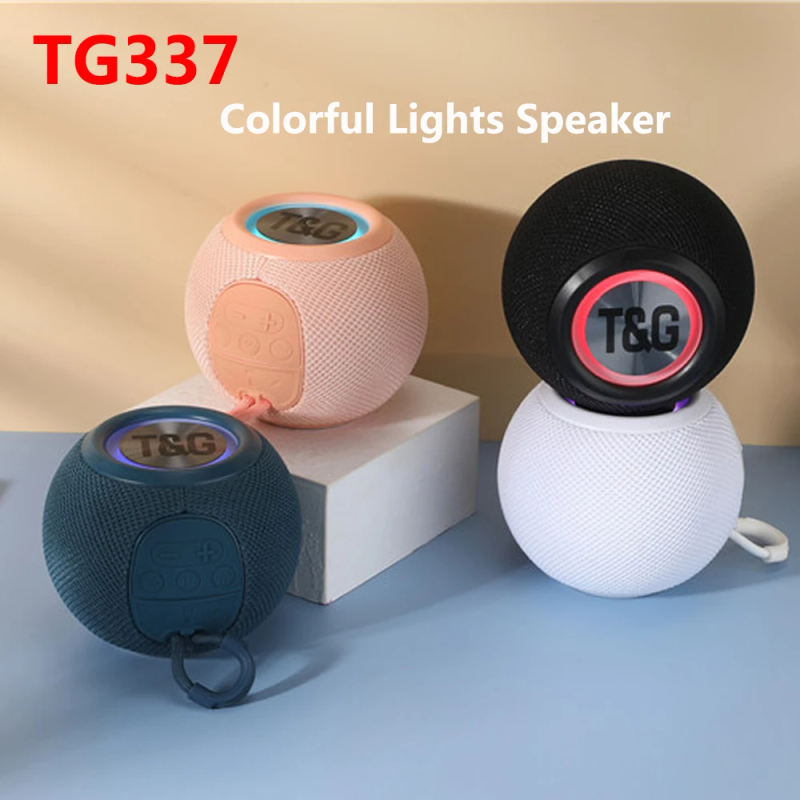 TG337 Bluetooth-høyttaler Bærbar TWS Trådløs Mini Bass Boombox LED-høyttaler IPX7 utendørs musikkspillerstøtte BT AUX FM TF_voghion.com