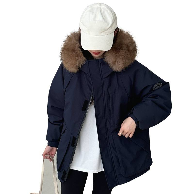 Women's Clothing Workwear Cotton Coat For Women Mid Length Winter Thickened Warm jacket Cotton Coat Loose Casual Warm Cotton Coat_voghion.com