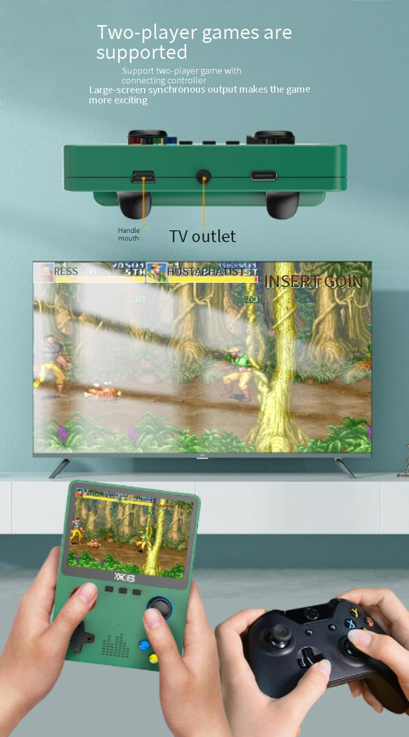 Videogameconsoles X6 Gameconsole HD 3,5 inch scherm PSP Handheld gameconsole Dual Joystick GBA Arcade Simulator_voghion.com