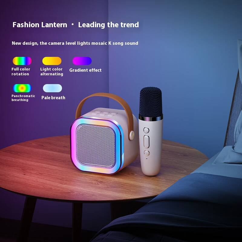 Draagbare Bluetooth karaokemicrofoon K12 met stemeffecten - Draadloze zangluidspreker voor thuis en KTV-plezier (CE/FCC-gecertificeerd)_voghion.com