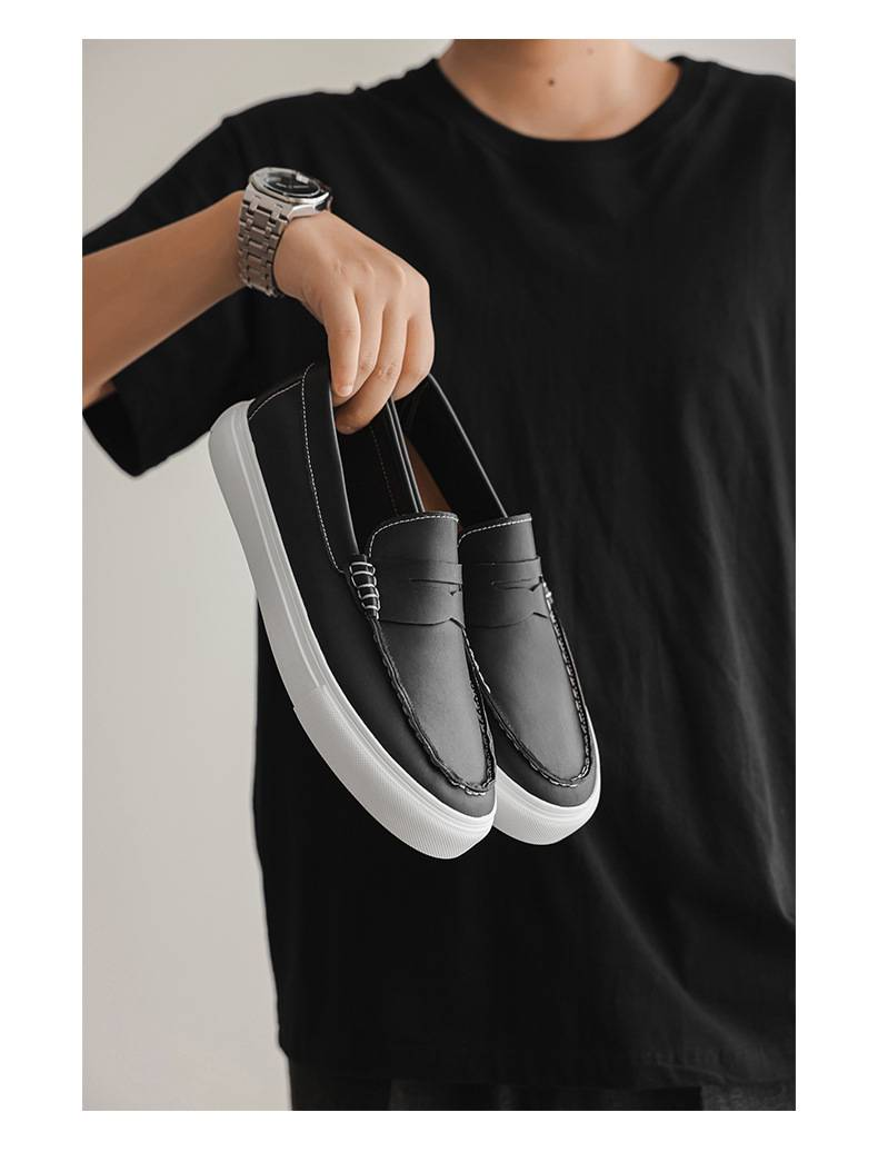 Sommer-Loafer, britische Freizeitschuhe, Herren-Lederschuhe, Bean-Schuhe, Schnürschuhe, im Internet bekannte und beliebte Herrenschuhe_voghion.com