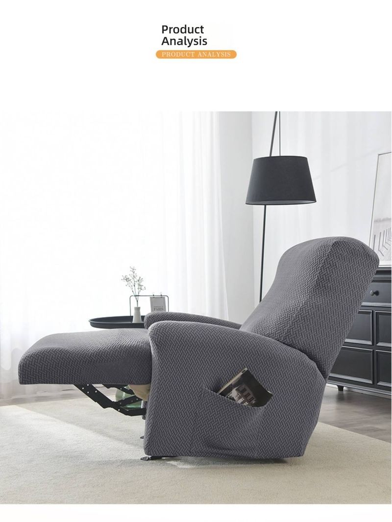 T-Section Split Recliner Sofa Cover – Jacquard Knit Fabric For La-Z-Boy & Chitaoseat, Modern Stretchable Slipcover With Anti-Pilling Tech_voghion.com