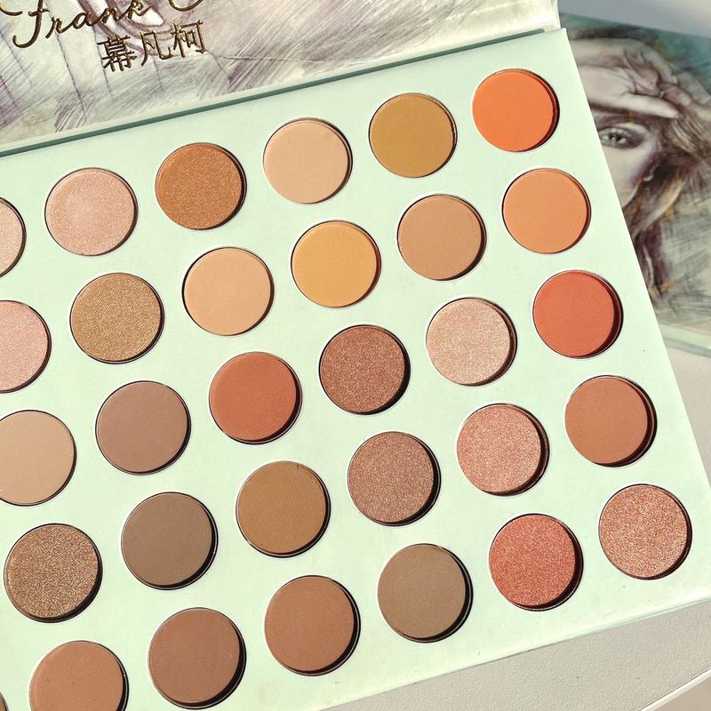 35 matte perlglanz feine flash erde milch tee farbe student erschwinglichen lidschatten platte_voghion.com