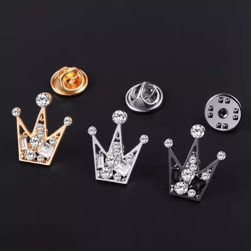 Spilla da colletto a corona, spilla da uomo, spilla da abito in cristallo, spilla da colletto con lo stesso logo Zhang Songwen, spilla da camicia estiva_voghion.com