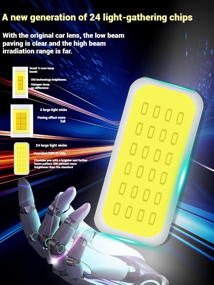 2 stücke H4 H7 Scheinwerfer H1 H8 H11 HB3 HB4 9005 9006 6000K 200W 50000LM Automotive LED Licht Turbo nebel Ligh_voghion.com