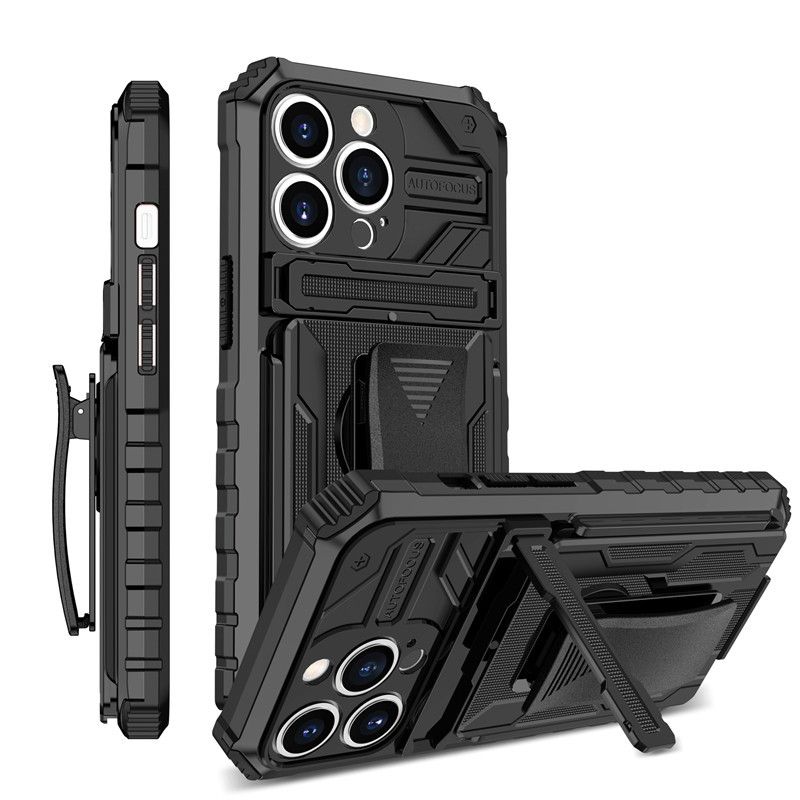 Phone Case all inclusive multi functional back clip bracket anti fall protective cover mobile phone case_voghion.com