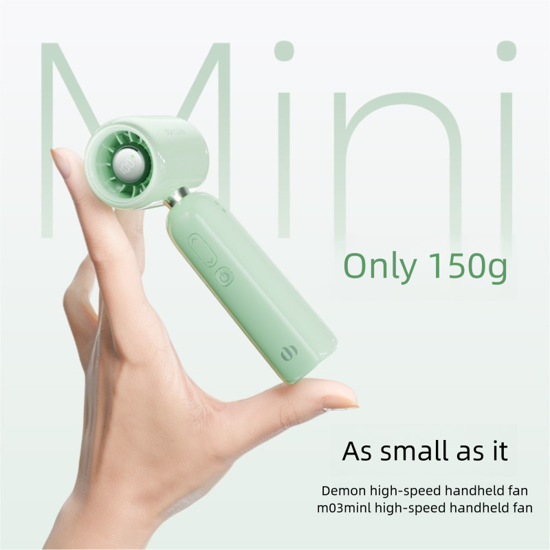 Daim Small Handheld Convenient Mini USB Rechargeable Long Battery Life Strong Wind Outdoor Neck Hanging Fan_voghion.com