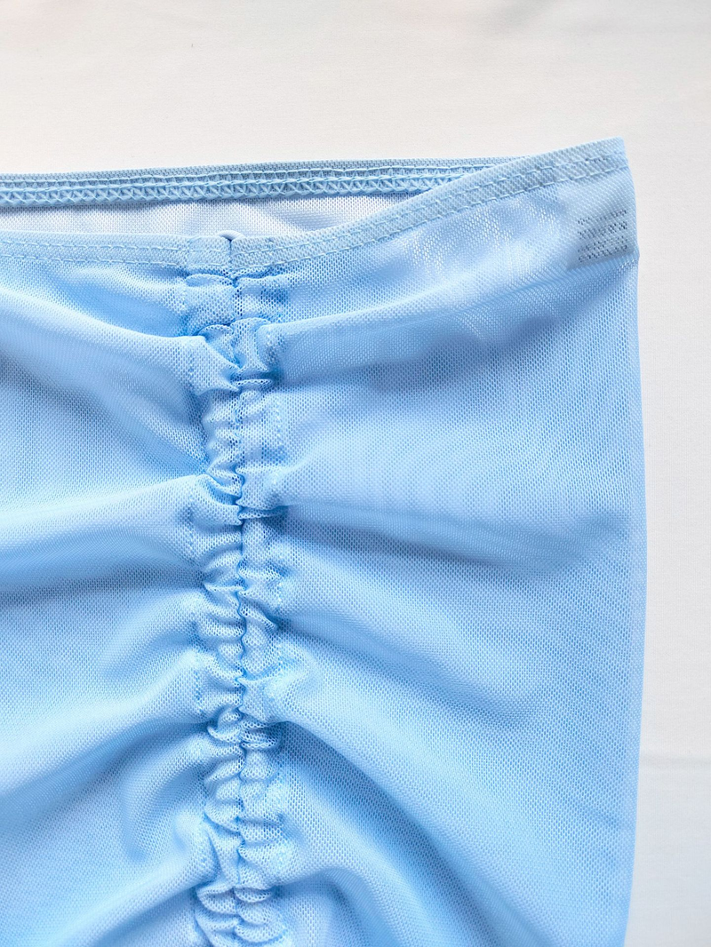 Sexy badpakset in effen kleur voor dames met hangende hals en driepuntsbikini_voghion.com
