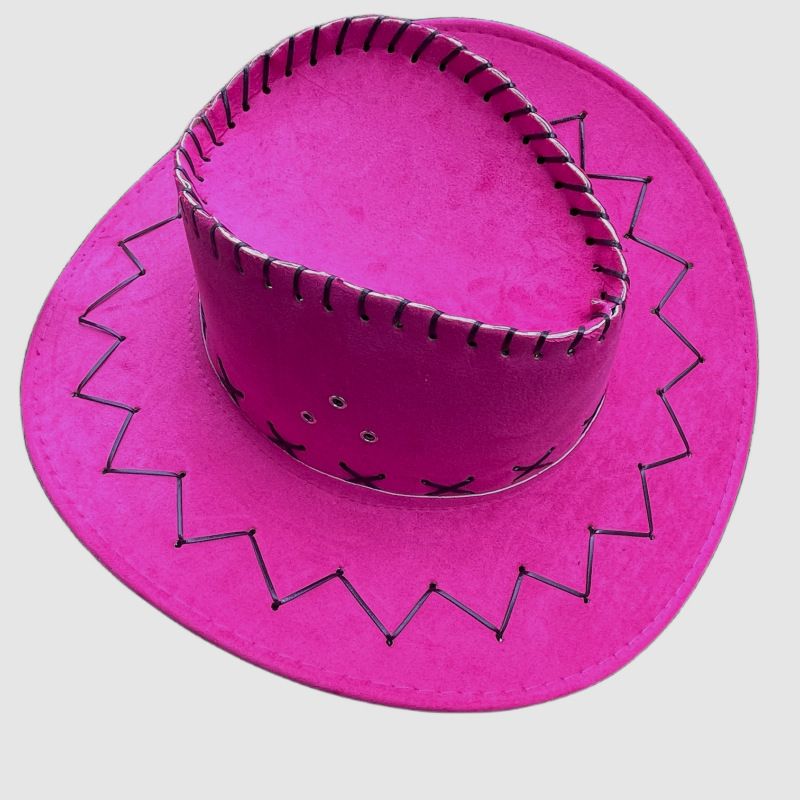 Western Cowboy Sommer Unisex Schutz Stil Ritter Breite Krempe Strand Sonnenhut Wildleder_voghion.com