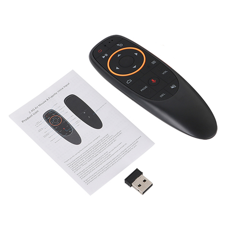 G10S Air Mouse télécommande vocale 2.4G Gyroscope sans fil apprentissage IR pour H96 X88 PRO X96 MAX Android TV Box HK1_voghion.com