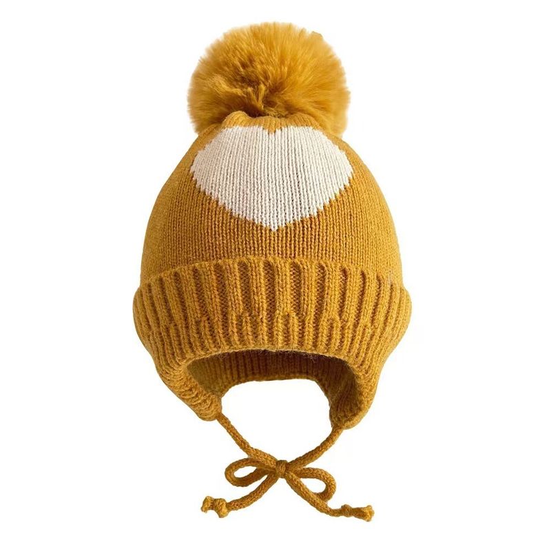 Plattform für die Pflege von Strickbabys, Fellknäuelmützen für Kinder, geflochtenes Haar mit Plüschisolierung_voghion.com