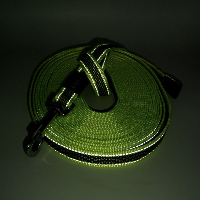 Pet Control 5/10/ 15m Anti-Slip Reflective Tracking Rope Black Back Malinois Dog Training Leash_voghion.com