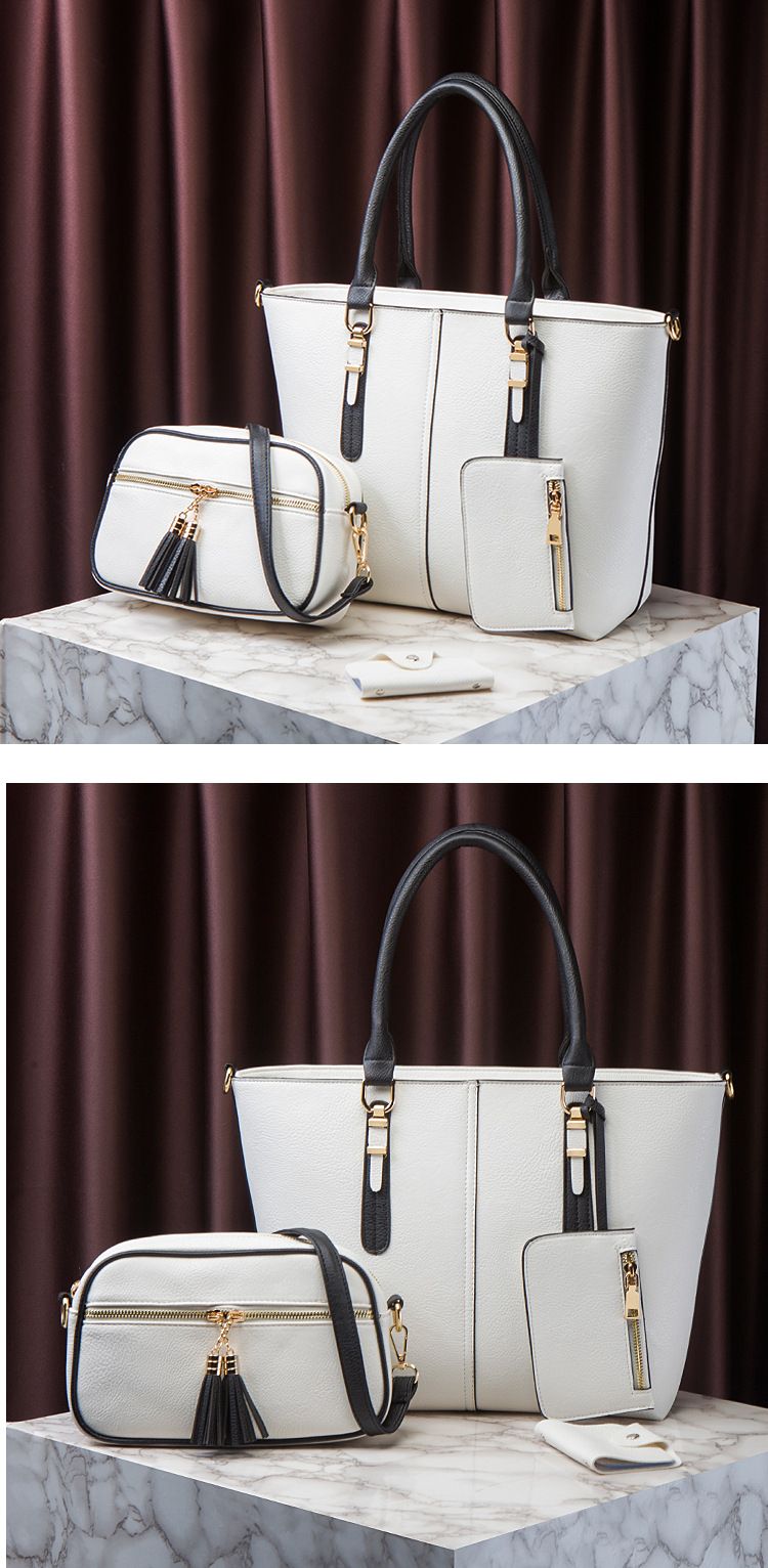 Damentaschen Mutter- und Kindertasche Neue Damen-Umhängetasche Herbst und Winter Kontrastfarbe Mode-Umhängetasche Große Kapazität Handtasche_voghion.com