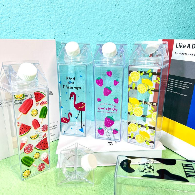 Το νέο δημιουργικό τετράγωνο φλιτζάνι γάλακτος 500ml, πλαστικό φλιτζάνι νερού, φλιτζάνι νερού για διασημότητες φοιτητών στο διαδίκτυο, μπορεί να προσαρμοστεί με λογότυπο_voghion.com