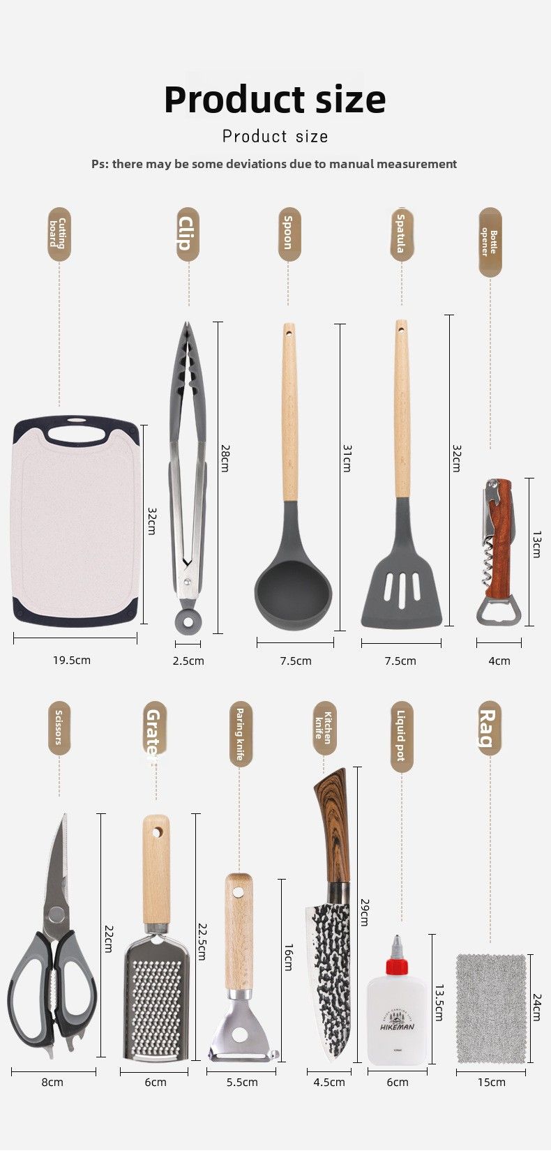 Campin Portable Set Outdoor BBQ Picnic Pot Spatula Knife Multi-functional Cookware Combination Cuttin Board Storae_voghion.com