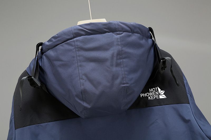 Jaqueta masculina de inverno com capuz e design em blocos de cores, casaco de penas de pato com enchimento alto, à prova d'água, ajuste solto, preto, branco, cinza, laranja, verde, bege_voghion.com