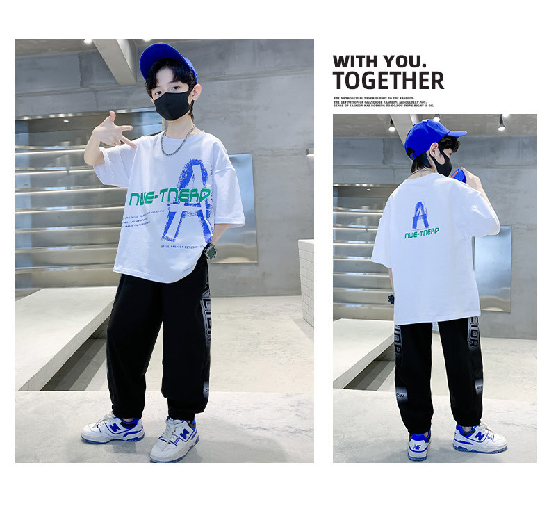 Mother & Kids boys summer short-sleeved suit 2024 new style medium and large children boys summer thin style summer style sports handsome_voghion.com