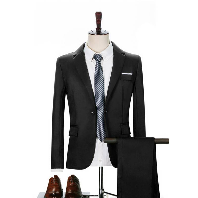 Herrenbekleidung neue Herrenmode Slim Fit Anzug in Übergröße zweiteiliger Anzug Herrenanzug Anzug_voghion.com