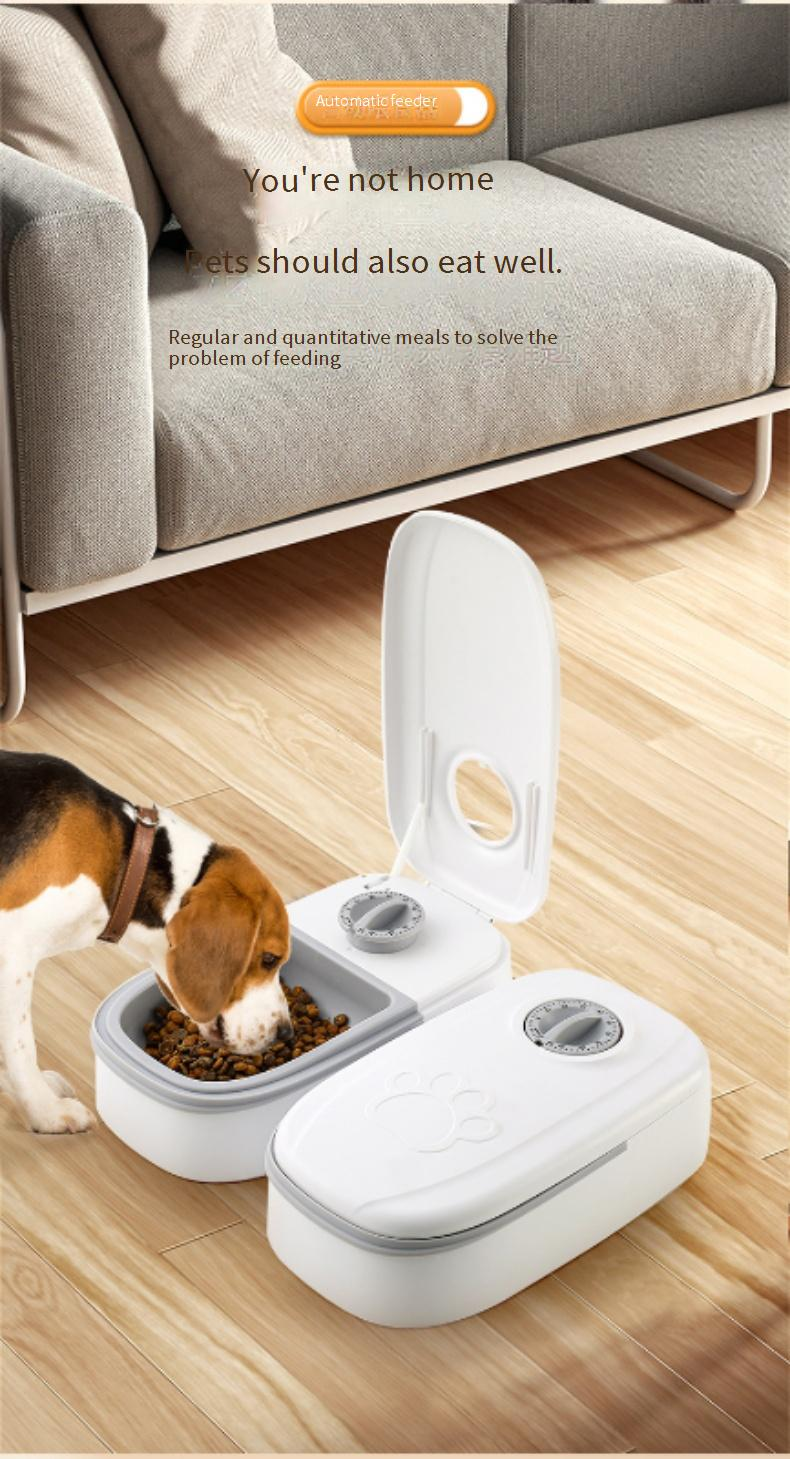 Pet feeder for cats and dogs 48 hour double meals for travel, scheduled meals, smart pet bowl_voghion.com