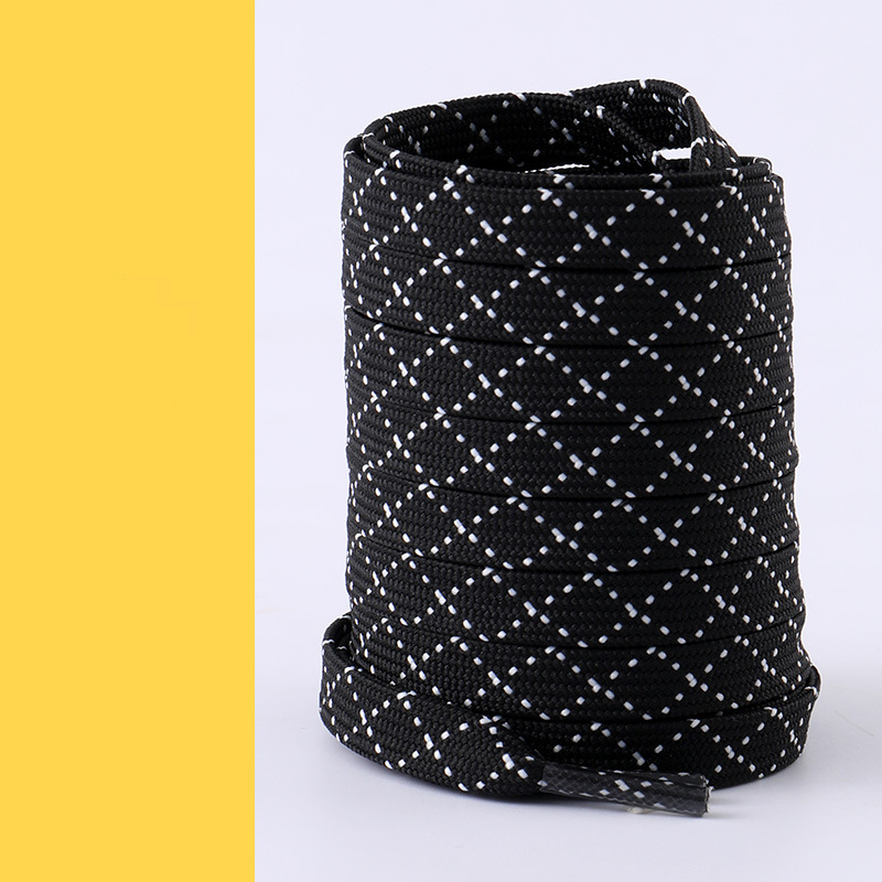 Accessori per scarpe lacci per scarpe sportive 8MM nero e bianco croce colore basket scarpe da tavola casual lacci per scarpe da corsa piatti corda un paio_voghion.com
