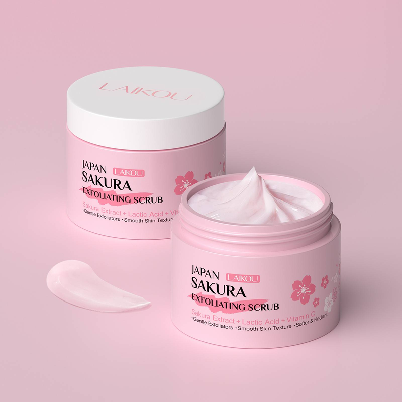 LAIKOU Sakura sejas skrubis - maigs pīlings un mitrināšana, 25g_voghion.com