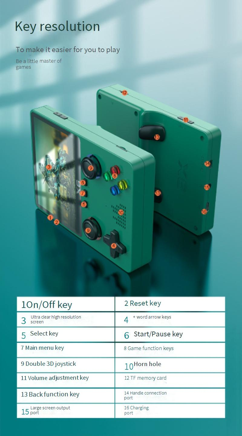 Videogameconsoles X6 Gameconsole HD 3,5 inch scherm PSP Handheld gameconsole Dual Joystick GBA Arcade Simulator_voghion.com