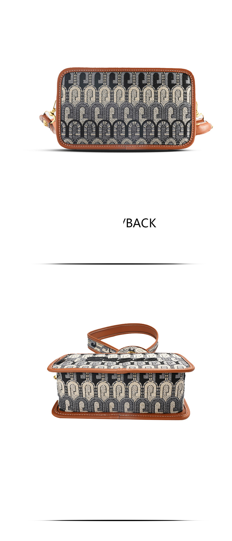 G-Pattern Jacquard Camera Bag - Vintage Style Crossbody Bag For DSLR/Smartphone (Adjustable Strap)_voghion.com