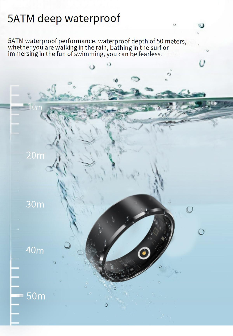 Rings S2 Smart Ring con diverse modalità sportive, avviso di frequenza cardiaca, monitoraggio dell'ossigeno nel sangue, sport all'aria aperta, monitoraggio degli effetti del sonno_voghion.com