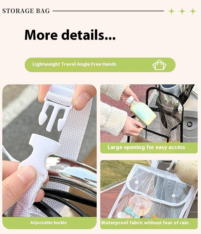 Borsa portaoggetti impermeabile per moto - Organizer in PVC di grande capacità con finestra trasparente per vestiti e accessori_voghion.com