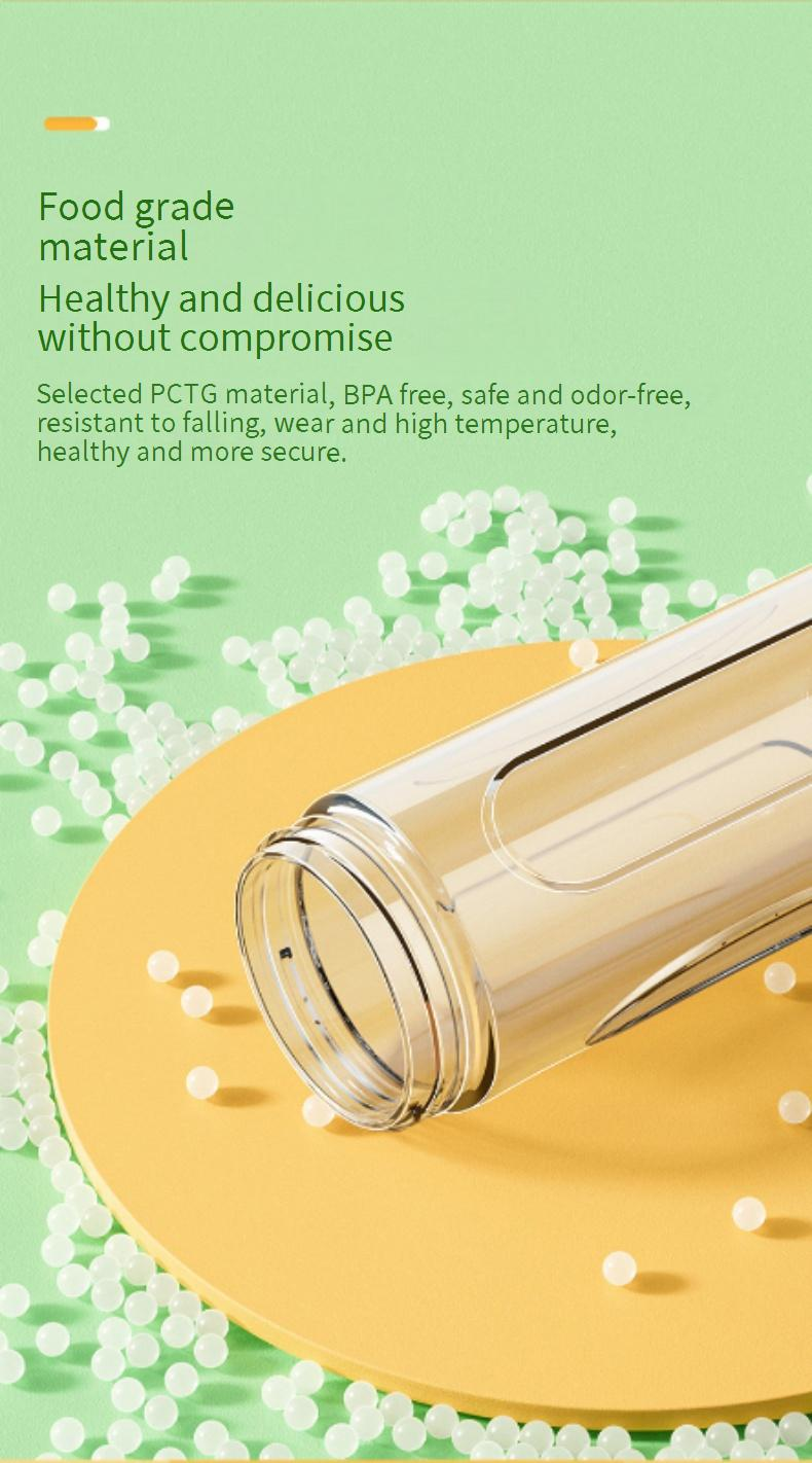 Portable USB Rechargeable Mini Blender For Juicing, Smoothies, And Ice Crushing – 500ml Travel-Friendly Blender Cup With Powerful 5-Blade System_voghion.com