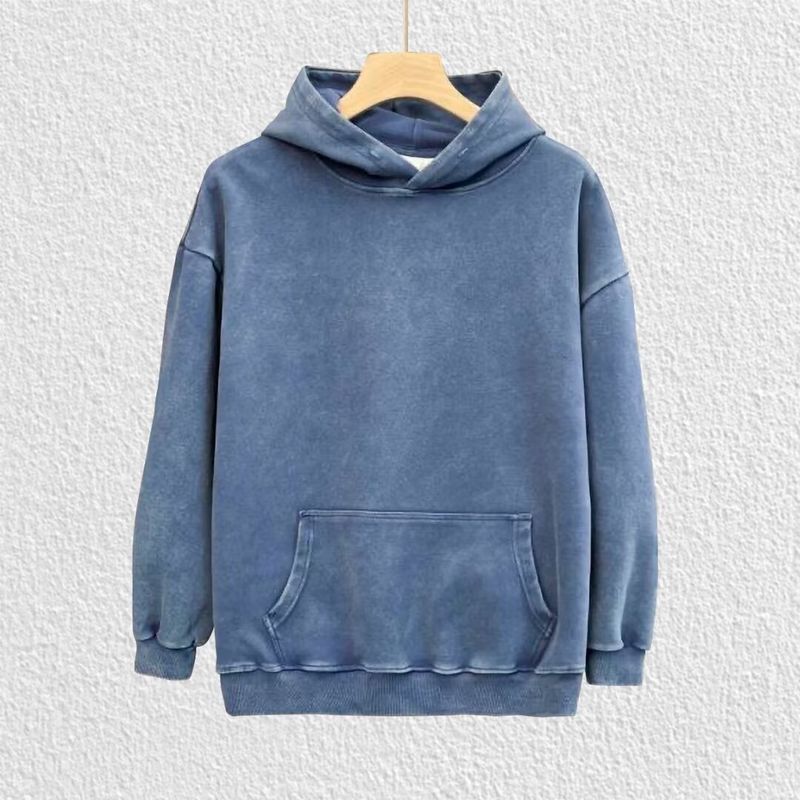 Autumn/Winter Batik 400g Hooded Plain Sweatshirts Wholesale 2024 Autumn New Arrivals Export Quality Solid Colour Basic Style For Men_voghion.com