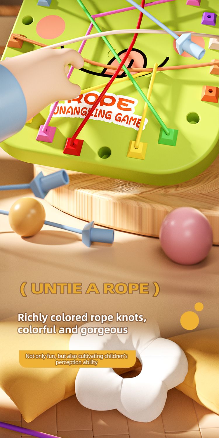 Wholesale Competitive Plastic Board Game For Children Educational Multi-Player Frog's Unties The Rope Tabletop Game_voghion.com