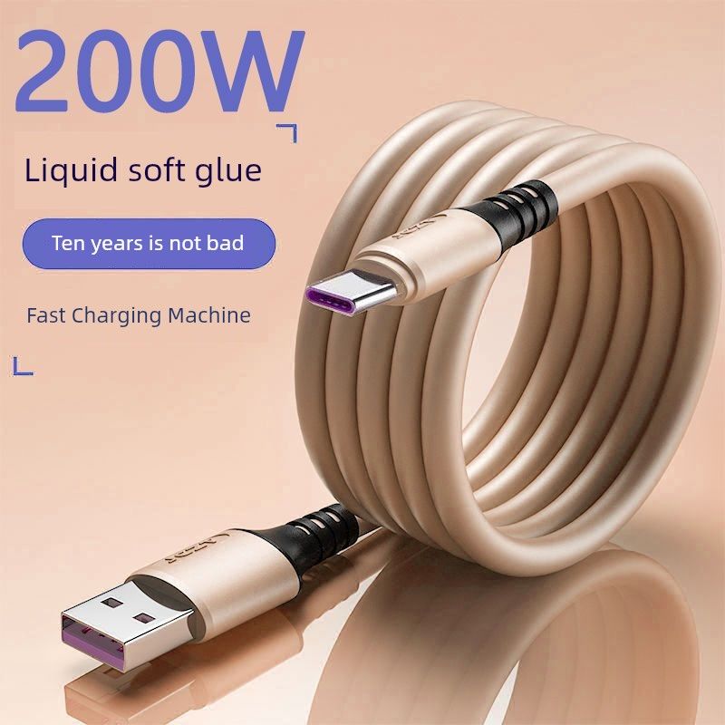Unbeatable Quality Bold Type-C Super Fast Charge 200W Data For Huawei Vivo Xiaomi Oppo Charging Cable 6A Flash Charger_voghion.com