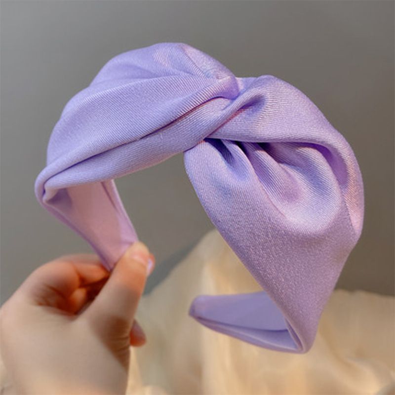 2022 nuova fascia per capelli incrociata tinta unita semplice versatile moda semplice per uscire stiratura dei capelli fascia per capelli a tesa larga copricapo_voghion.com