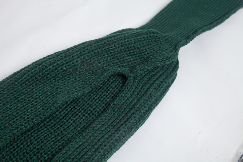 Women's Scarves version solid color acrylic wool knitted scarf with sleeves_voghion.com