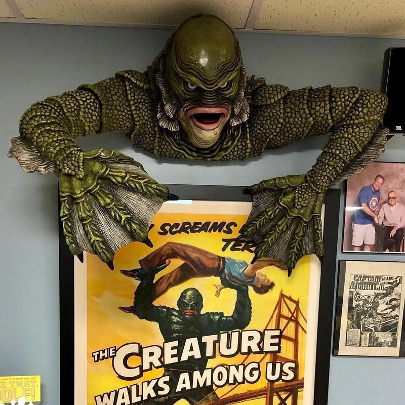Decoración de pared de Hombre Lagarto para Halloween: Estatua de monstruo verde espeluznante para el hogar, decoración gótica de terror, figura única y aterradora para un ambiente espeluznante._voghion.com