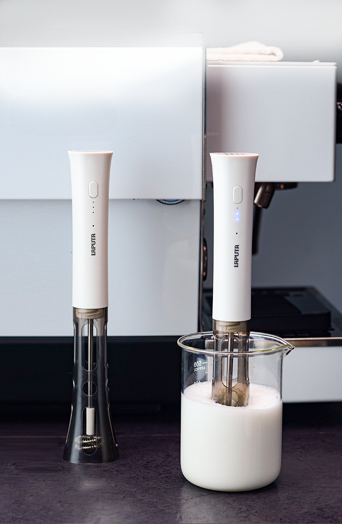Elektrischer Kaffee Latte Art Automatischer Aufschäumer Freihändiger Milch Schneebesen Rührstab_voghion.com