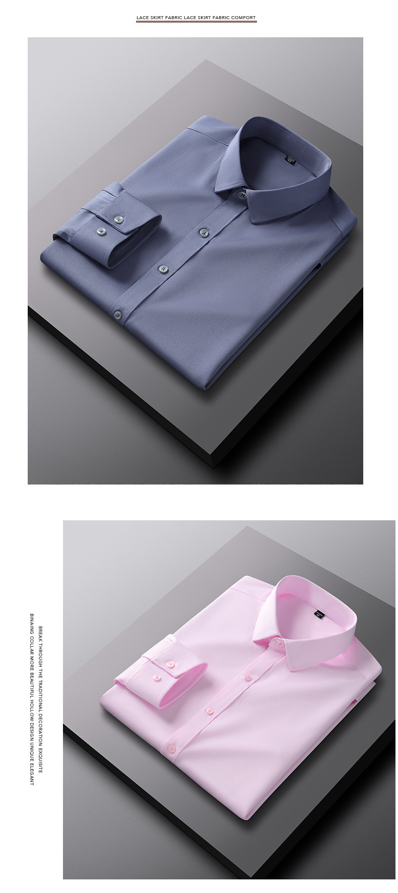 Men's Clothing Four Sided Stretch Shirt Men's Business Casual Men's Long Sleeved_voghion.com