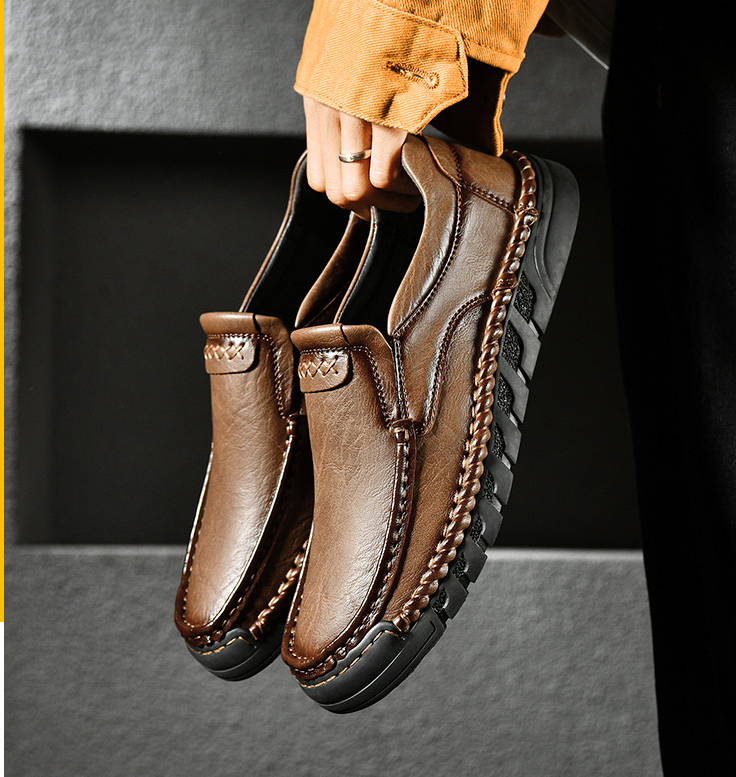 Heißverkaufte Lederschuhe für Herren, übergroße Outdoor-Herrenschuhe aus echtem Leder, lässige Lederschuhe, Wanderschuhe_voghion.com