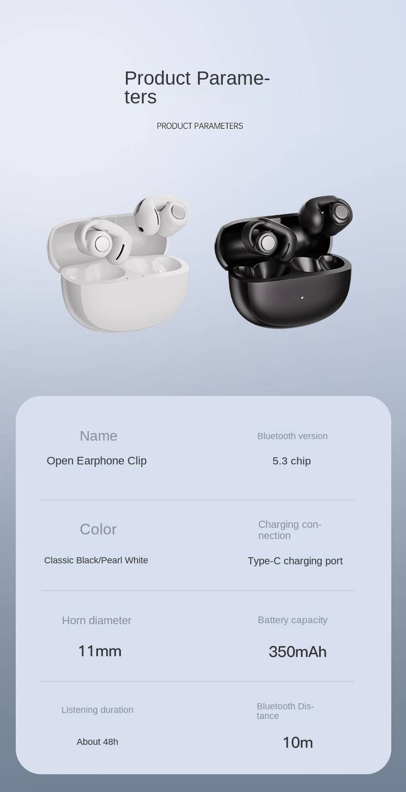 Ultra-åbne høretelefoner trådløse bluetooth-øretelefoner over-ear rumlig lyd ikke in-ear_voghion.com