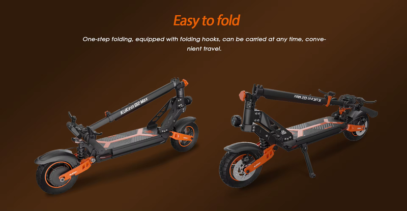 Monopattino elettrico Kukirin G2 MAX 1000W Motore 48V 20Ah Pneumatico fuoristrada da 10 pollici Velocità massima 55 km/h Monopattino elettrico con autonomia di 80 km_voghion.com