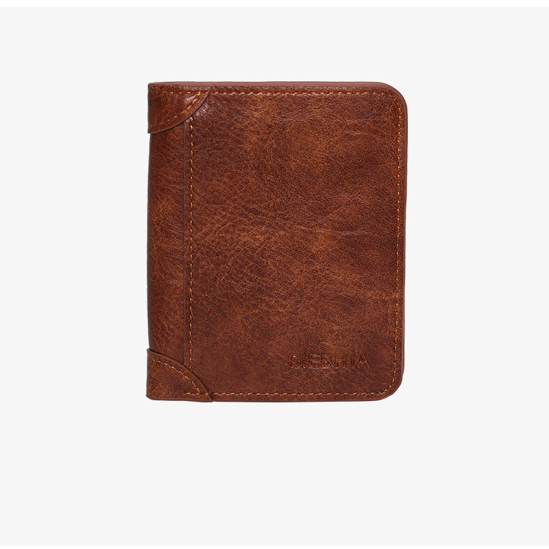 Vīriešu karšu maki, vīriešu Premium Retro PU īsie vīriešu saliekamie kredītkaršu maciņi, kuros var glabāt monētu maku_voghion.com