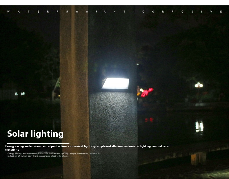 Lampy solarne Lampy ogrodowe zewnętrzne automatycznie zapalają się po zmroku Wodoodporne lampy ścienne do domu Lampy solarne na schody ogrodowe_voghion.com